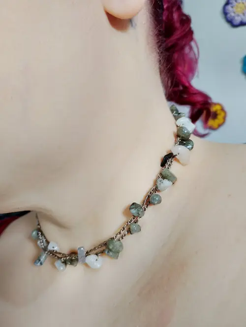 Colar Choker Labradorita