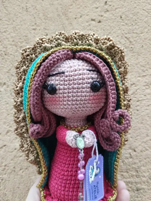 Nossa Senhora de Guadalupe em Crochê Santinha Amigurumi