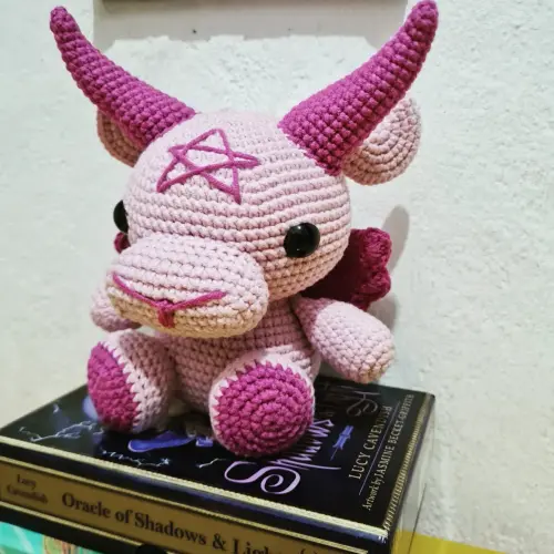 Baphomet Amigurumi Baphominho Crochê Artesanal Místico Esotéri