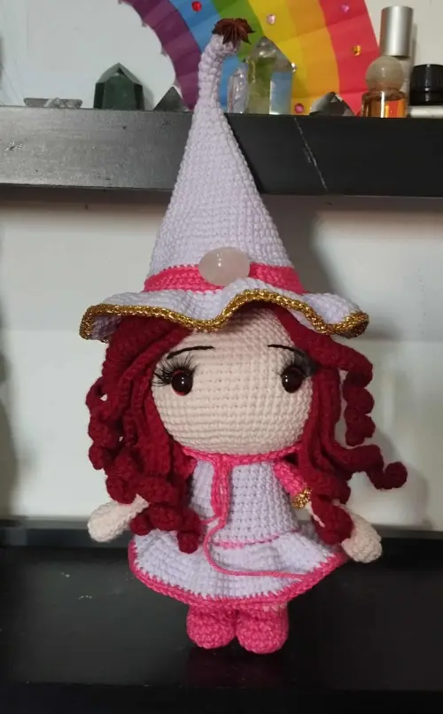 Bruxa Amigurumi Mística em Crochê Esoterismo Misticismo