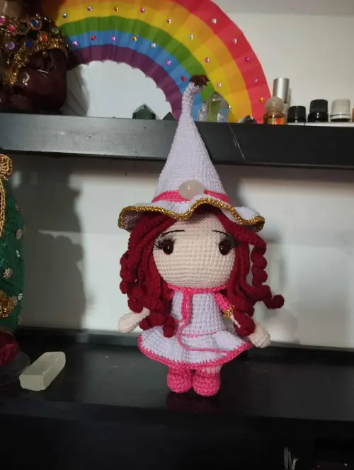 Bruxa Amigurumi Mística em Crochê Esoterismo Misticismo