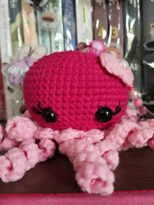 Jelly Fish Agua Viva Amigurumi em Crochê Chaveirinho