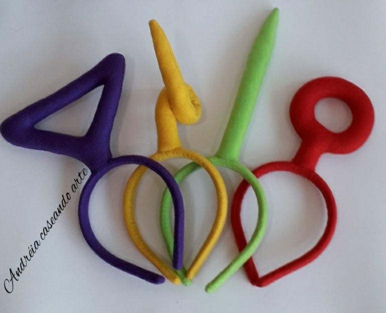Tiaras Teletubbies em feltro