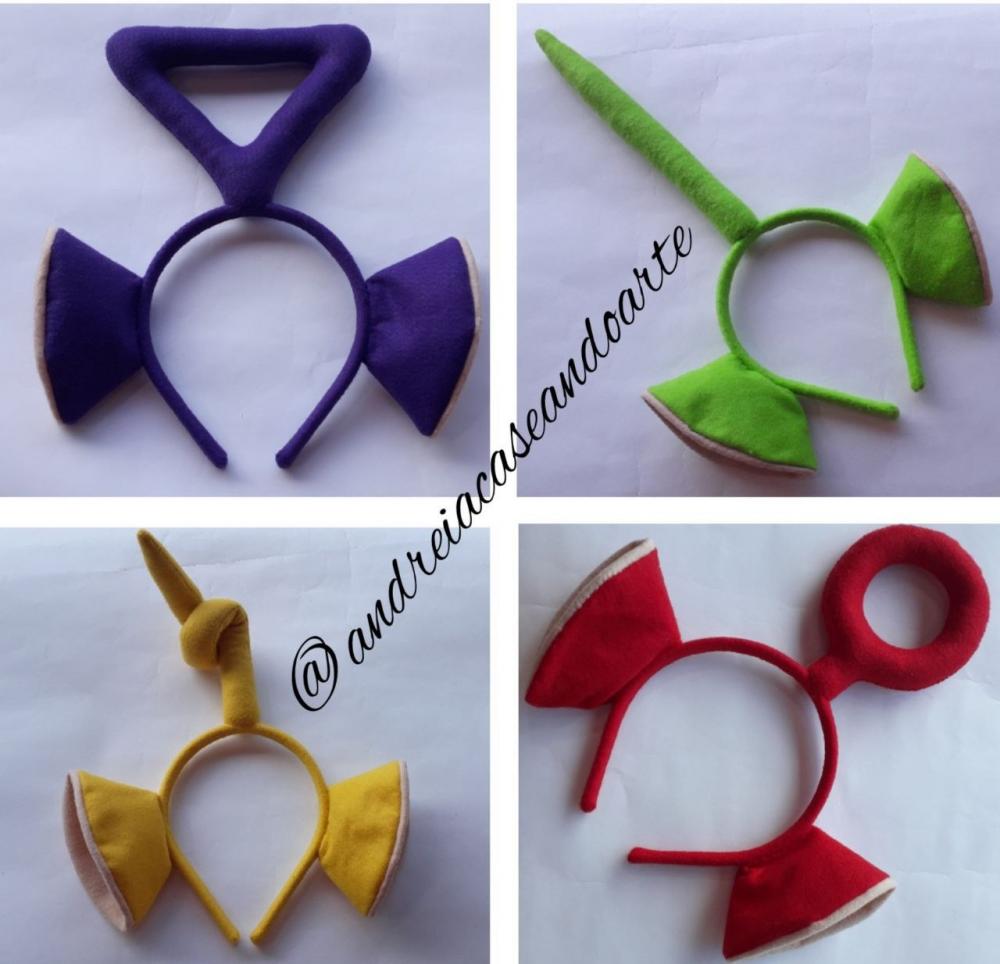 Tiaras Teletubbies com orelhas - kit