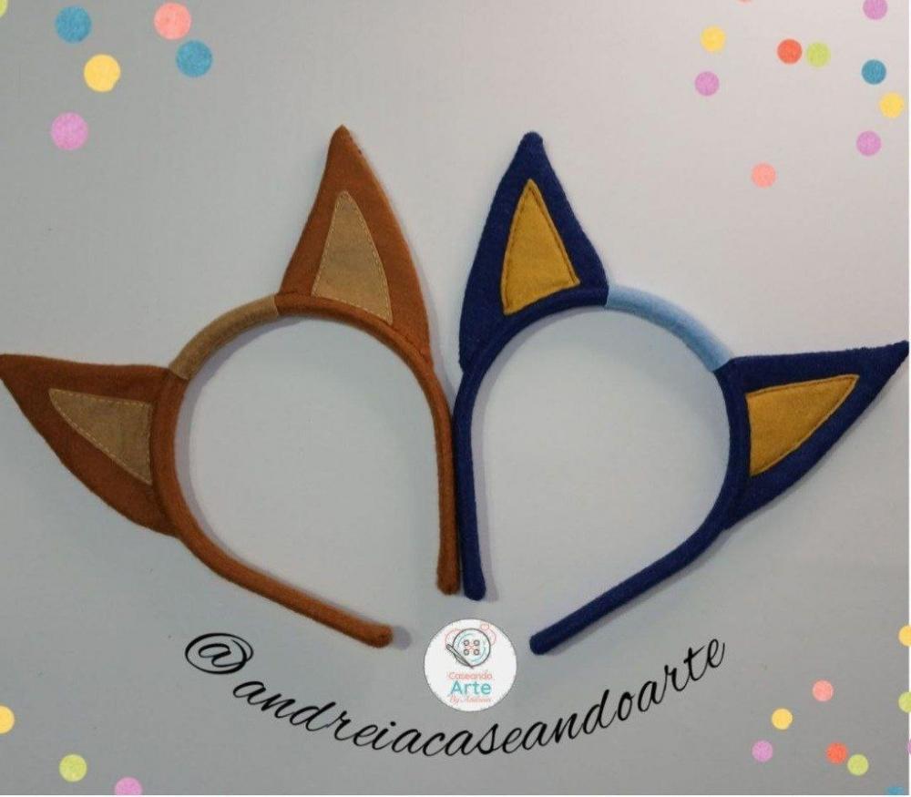Tiaras Bluey e Bingo kit 2 unidades