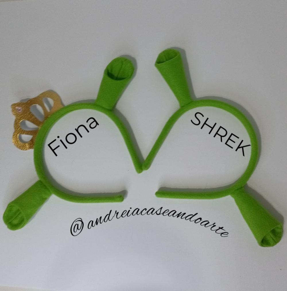 Tiaras Shrek e Fiona (kit)