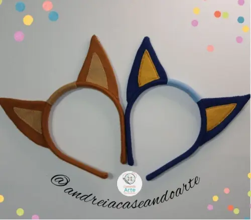 Tiaras Bluey e Bingo kit 2 unidades