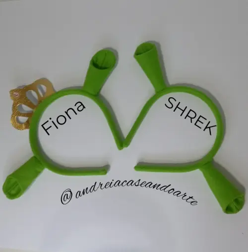 Tiaras Shrek e Fiona (kit)