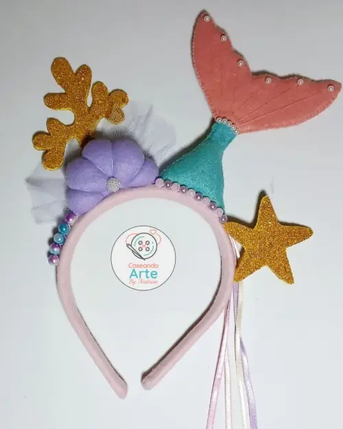 Tiara Sereia em feltro