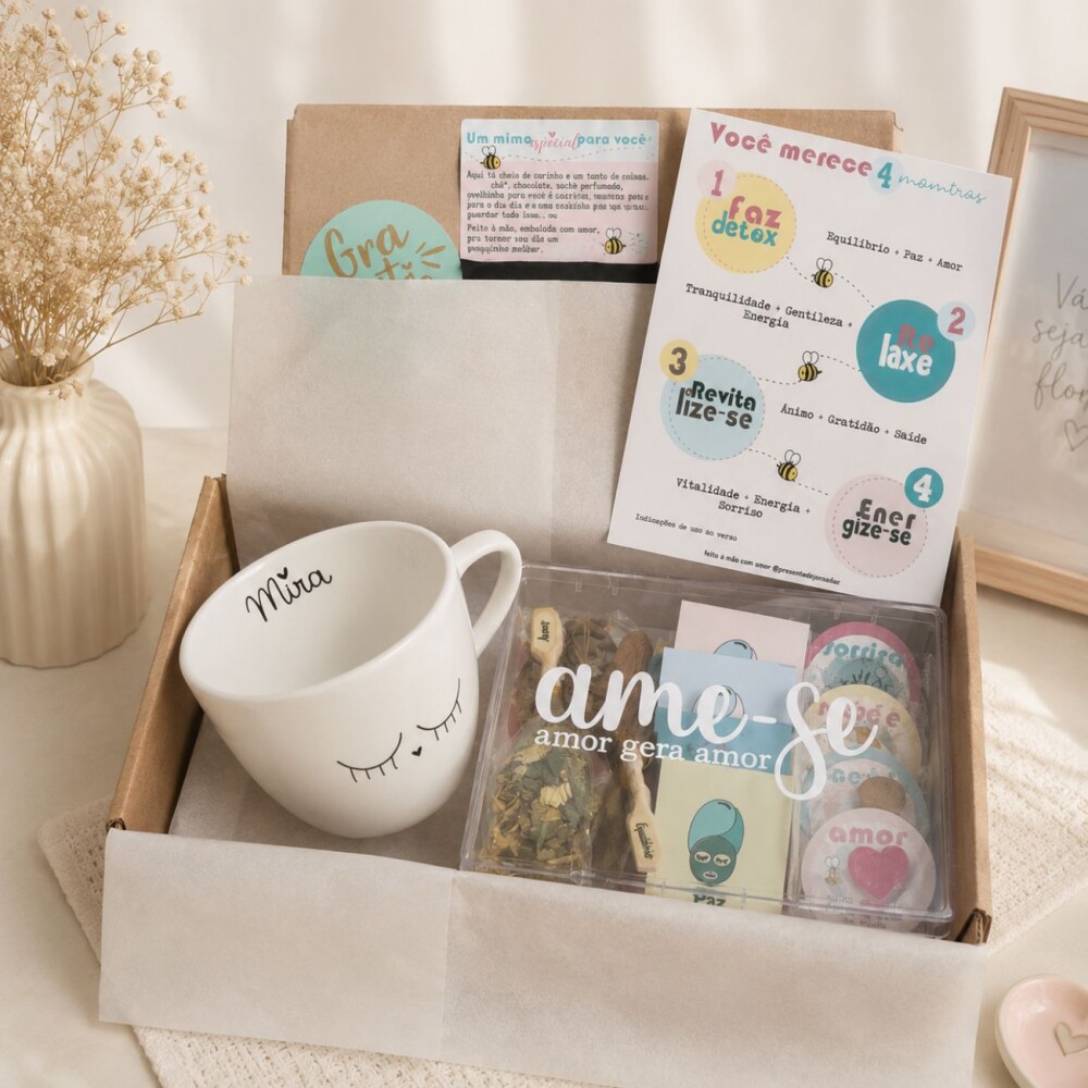 Kit Você Merece 4 Momentos Aniversário ou Agradecimento Branco