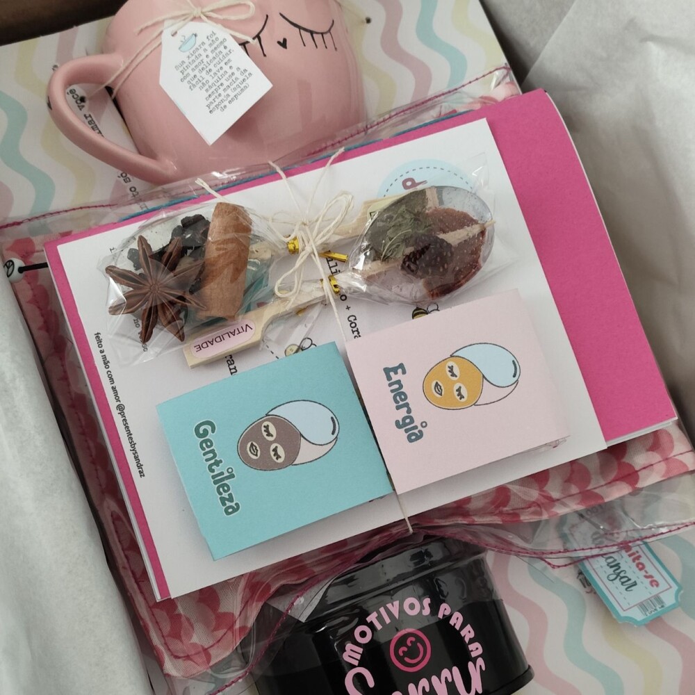 Kit Relax e Paciência Preto Personalizado Menarca Primeira Menst