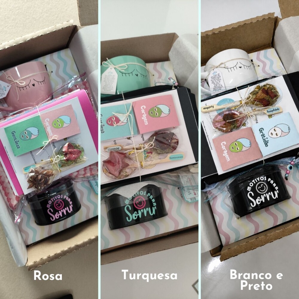 Kit Relax e Paciência Preto Personalizado Menarca Primeira Menst