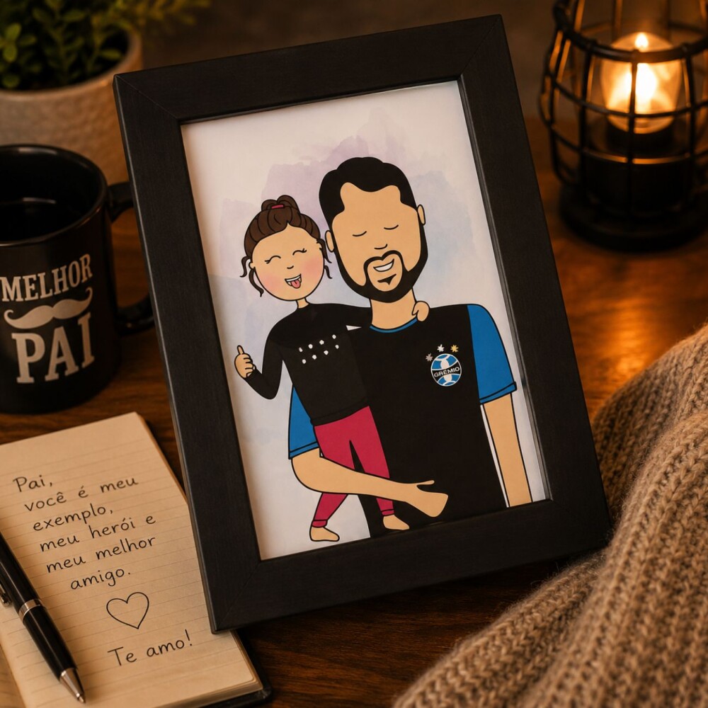 Desenho Autoral Presente Dia dos Pais - Complemente Seu Presente 