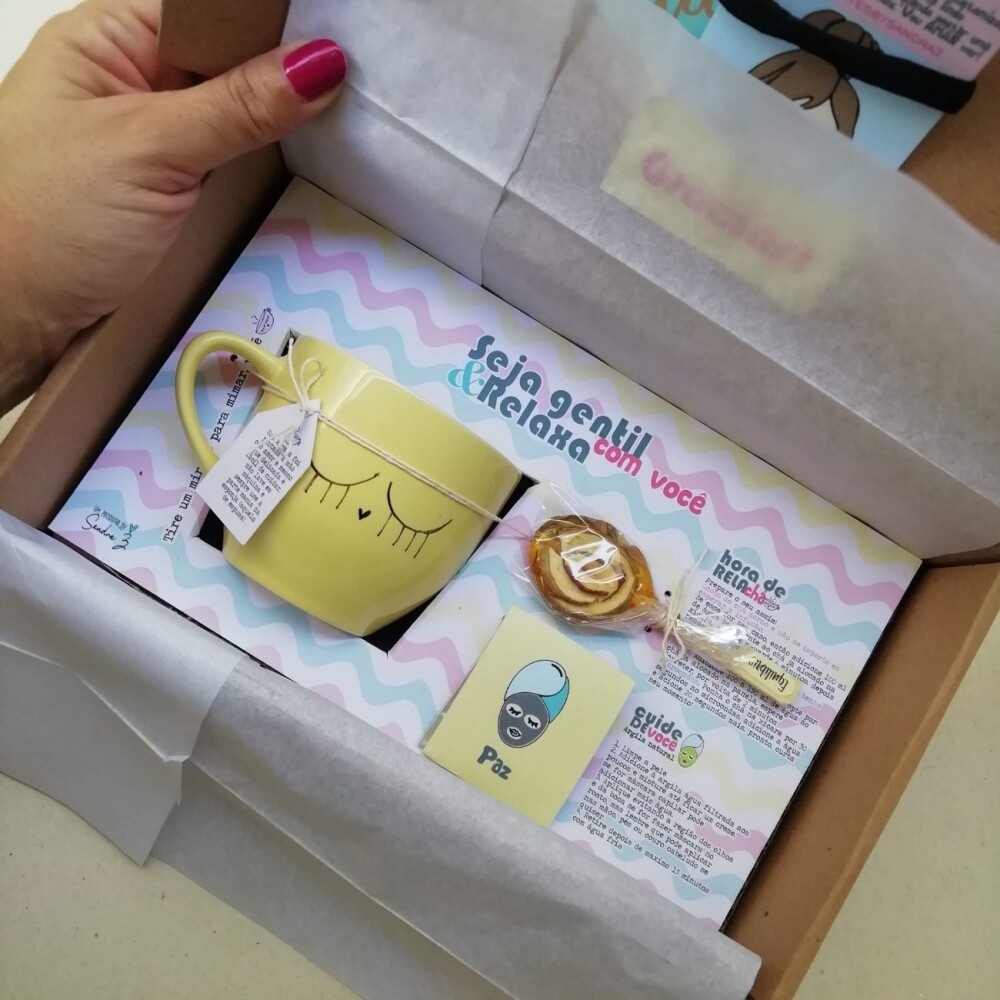 Kit com 10 Presente Corporativo - Kit de autocuidado personalizad