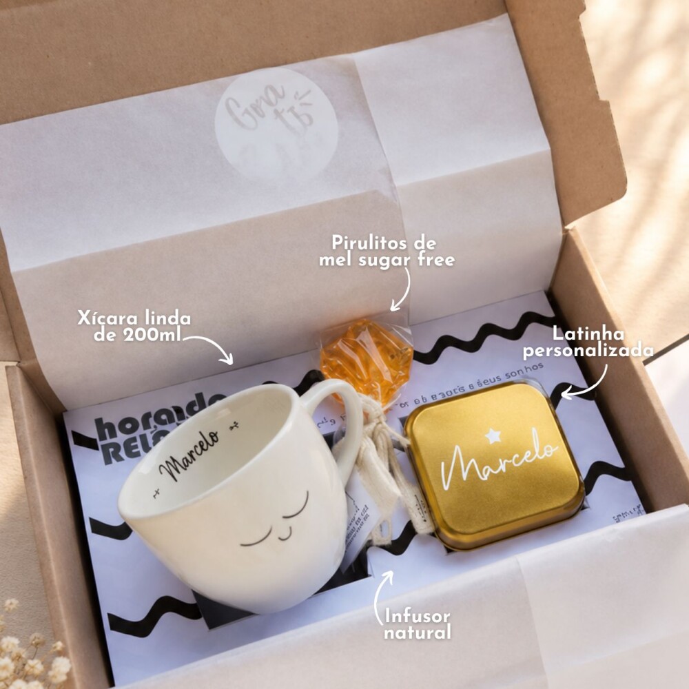 Kit Presente Personalizado para o Dia dos Pais | Chá Relaxante c