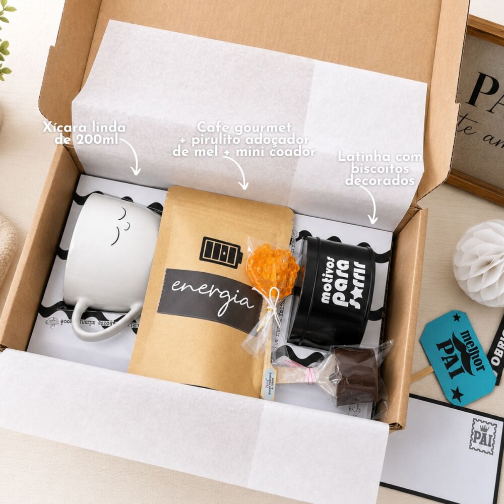 Presente para o Dia dos Pais Personalizado | Kit Café Gourmet co
