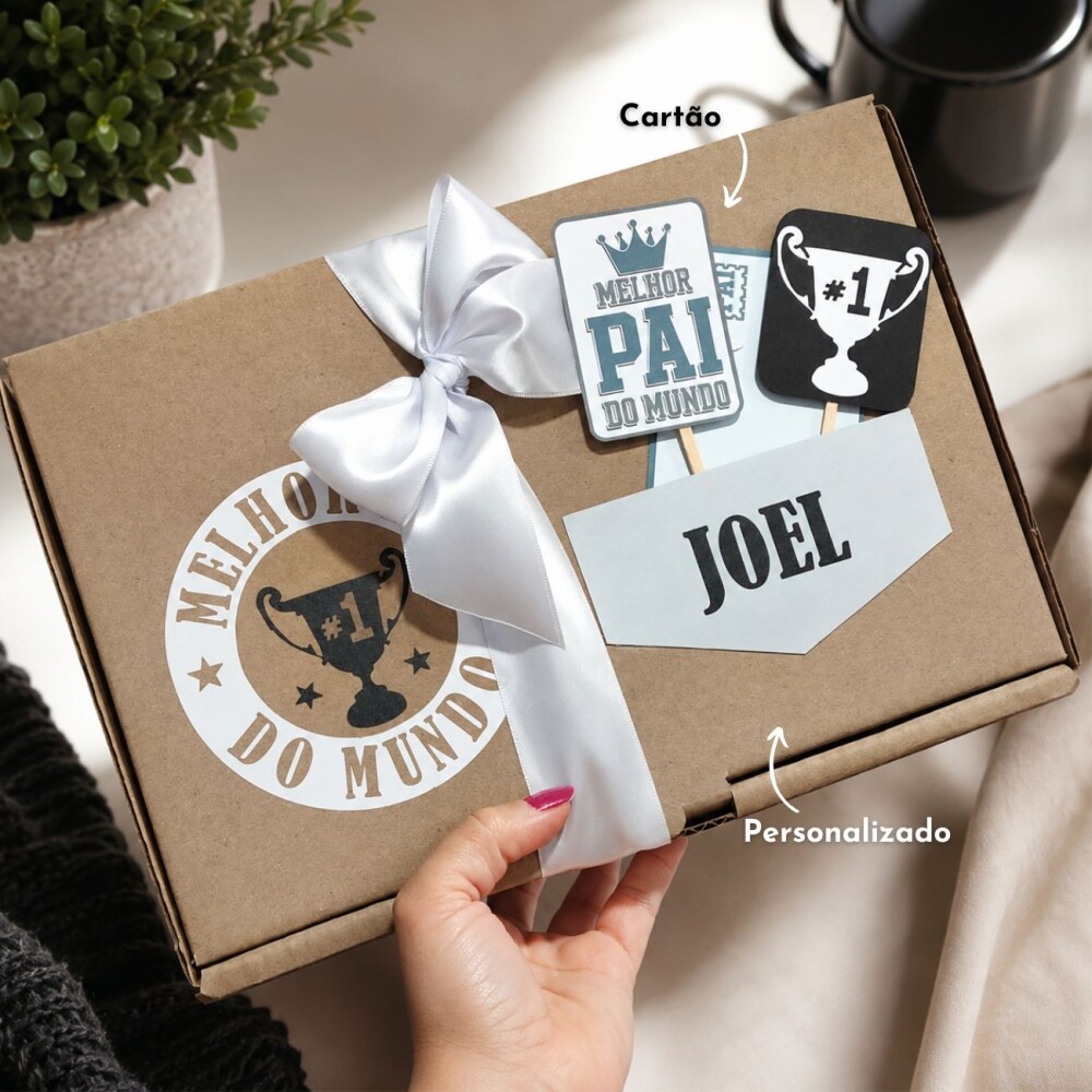 Presente Personalizado para Dia dos Pais com Caneca, Porta-Retrat