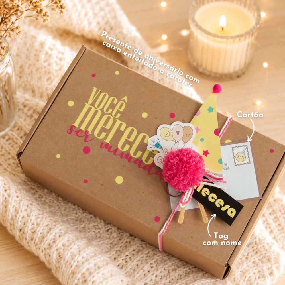 Kit Presente Relaxante Personalizado com Xícara, Chá Antiestres