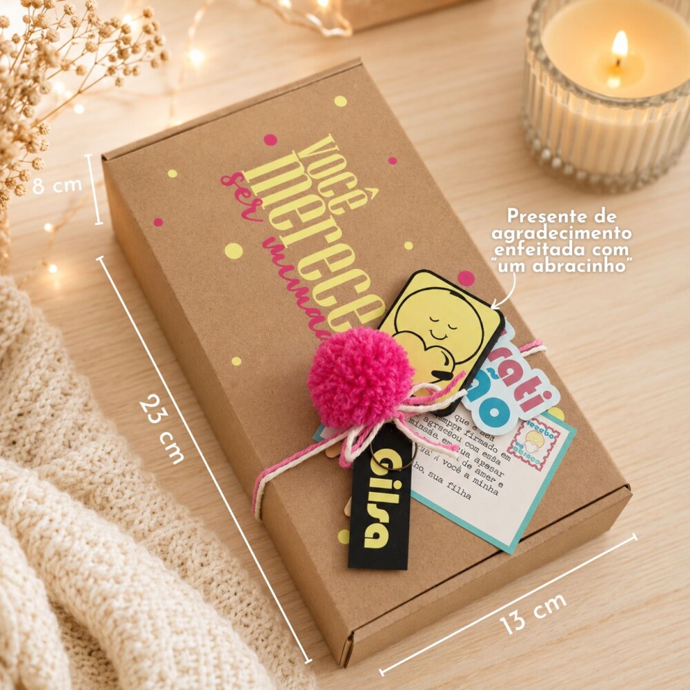 Kit Presente Relaxante Personalizado com Xícara, Chá Antiestres