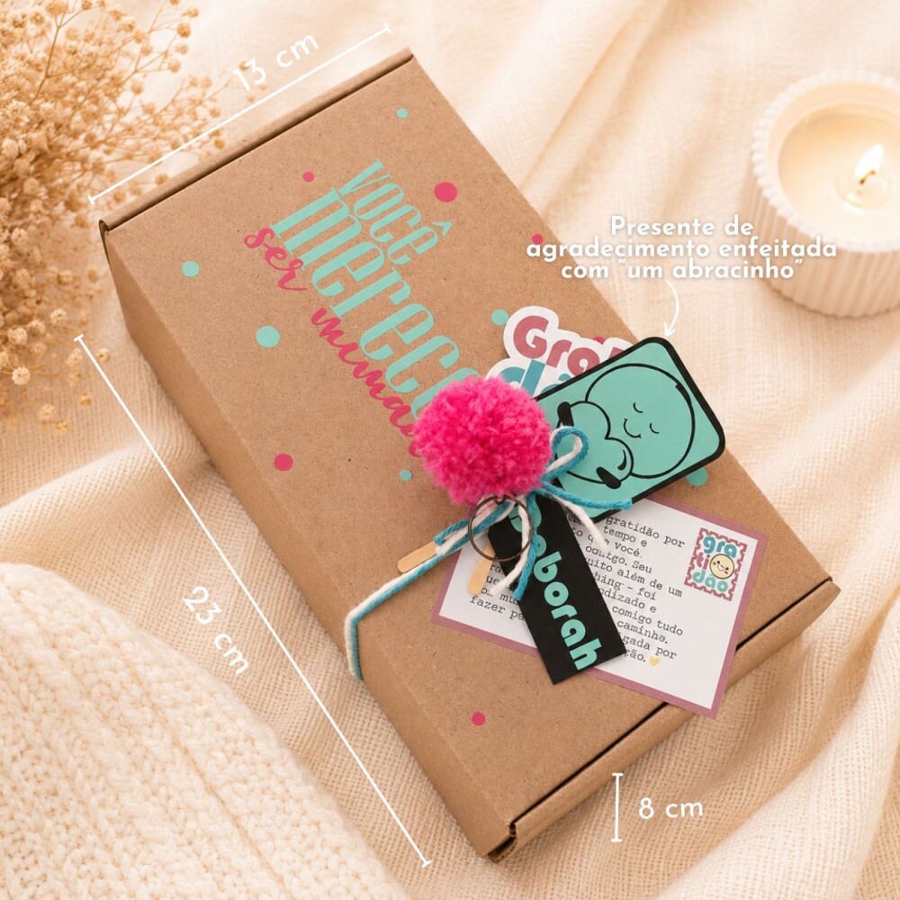Kit Presente Relaxante Personalizado com Xícara, Chá Antiestres