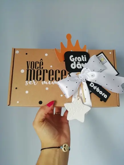 Presente Agradecimento Aniversário Branco - Kit Dose para o Cora