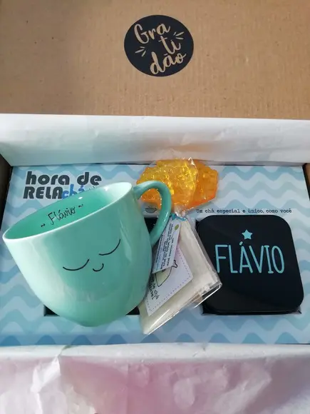 Relachá - Kit de Chá Personalizado Masculino para presente