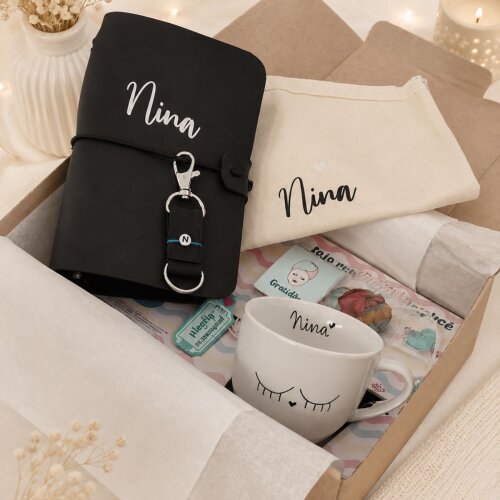 Kit Seja Sua Propria Inspiração Presente Personalizado Hobby - Diario - Preto