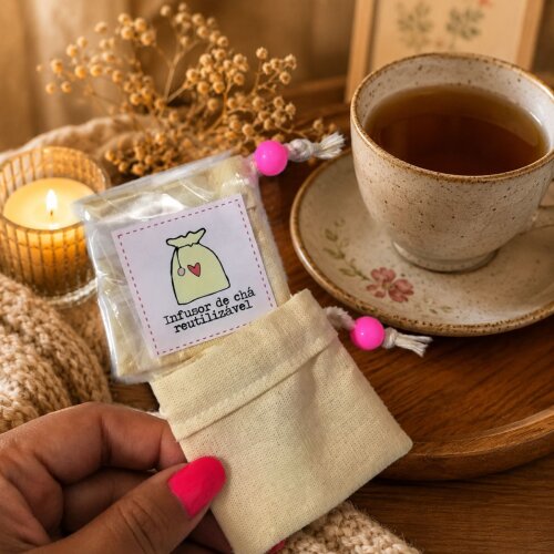 Infusor de Chá Natural para Montar Seu Presente