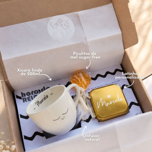 Kit Presente Personalizado para o Dia dos Pais | Chá Relaxante c