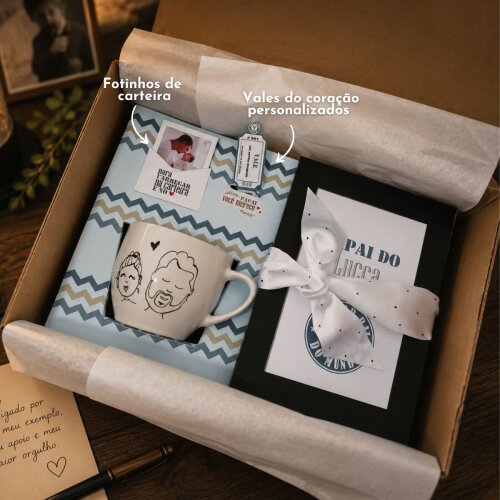 Presente Personalizado para Dia dos Pais com Caneca, Porta-Retrat