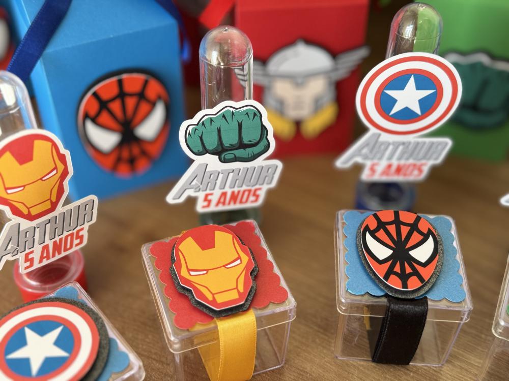 Kit Scrap Luxo Vingadores Avengers 55 Pçs