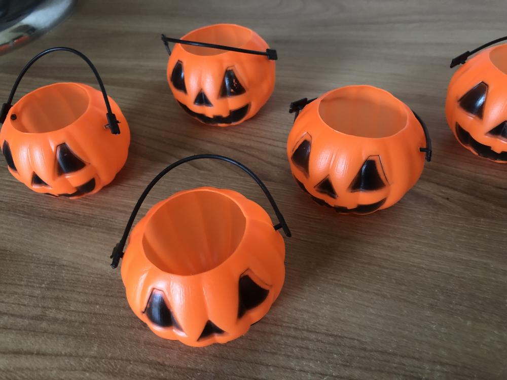 Mini Balde Abóbora Halloween 12 Un Pronta Entrega