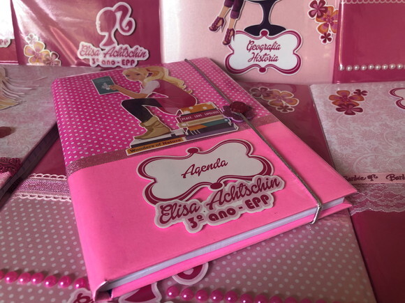 Agenda Barbie - Caderno Brochura (plastificado)