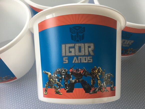 Baldinho de Pipoca 1,5l Transformers