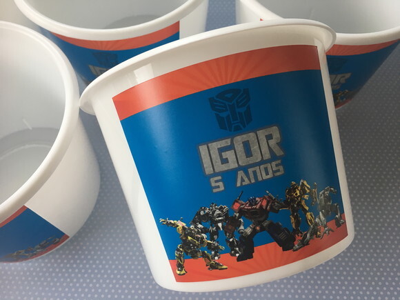 Baldinho de Pipoca 1,5l Transformers