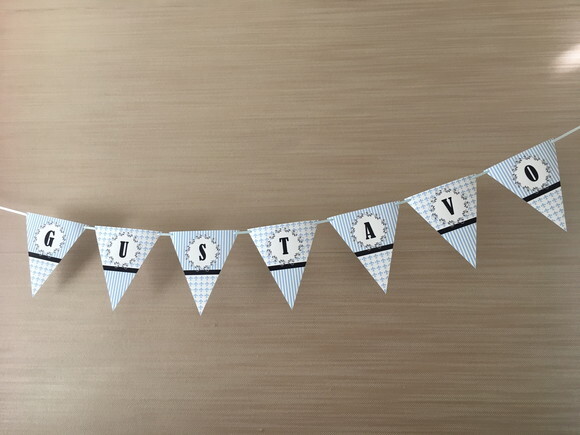 Bandeirinha de papel personalizada