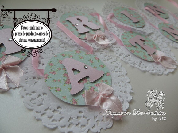 Bandeirinha Luxo Flower