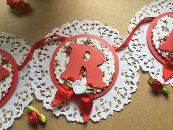 Bandeirinha Luxo Red Roses