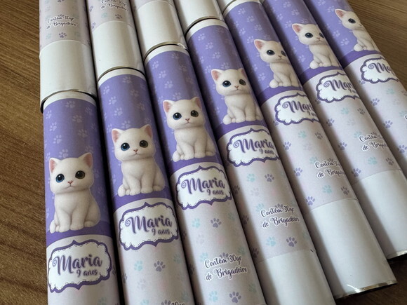 Bisnaga Gatinho Meow (lilás)