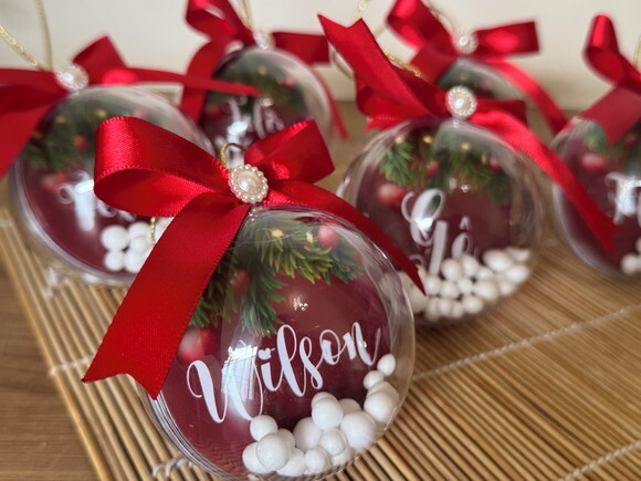 Bola de Natal Personalizada (6 Unid)