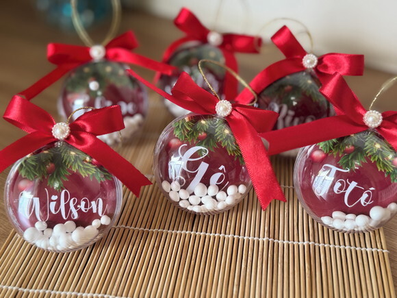 Bola de Natal Personalizada (6 Unid)