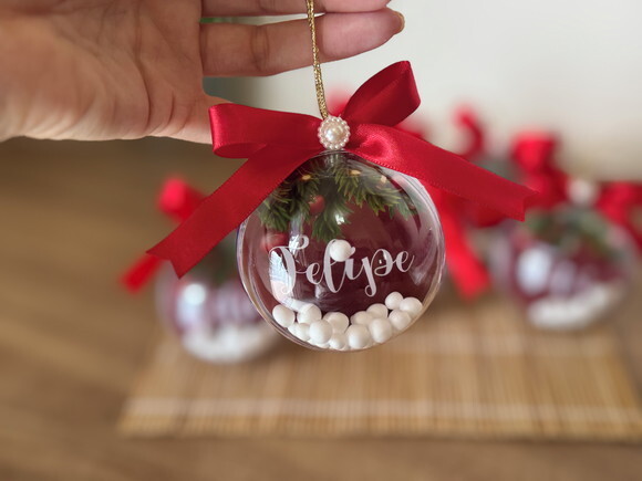Bola de Natal Personalizada (6 Unid)