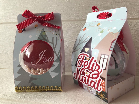 Bola de Natal Personalizada C/caixinha