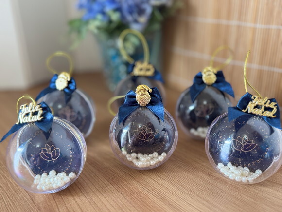 Bola de Natal Personalizada Logomarca (6 Unid)