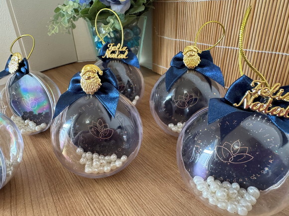 Bola de Natal Personalizada Logomarca (6 Unid)
