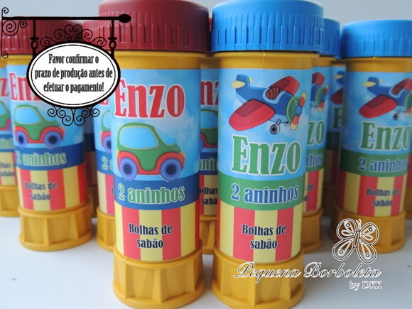 Bolinha de sabão Carros e Aviões