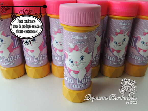 Bolinha de sabão Gatinha Marie