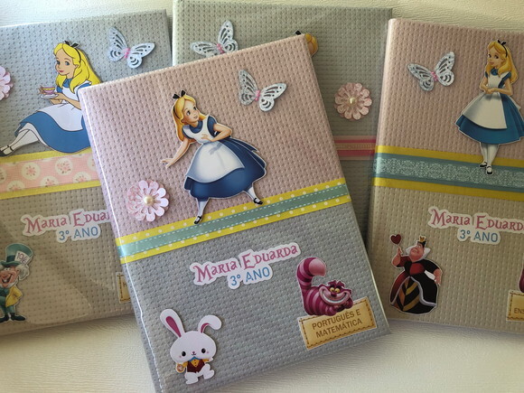 Caderno Brochurão Alice Luxo (plastificado)