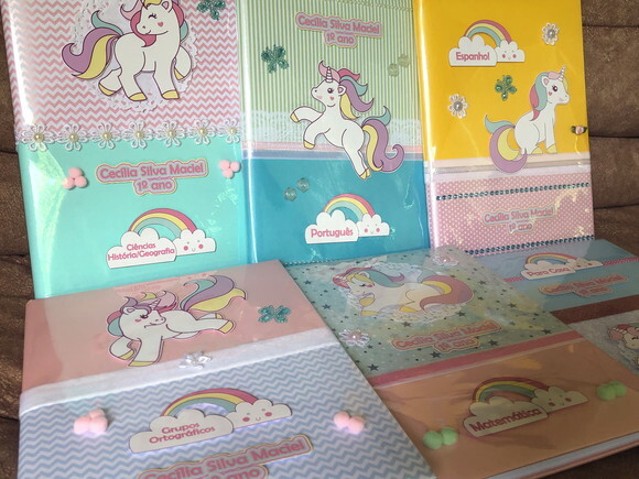 Caderno Brochurão Unicórnio Luxo (plastificado)
