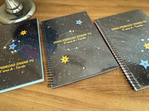 Caderno Espiral Espaço Sideral (plastificado)